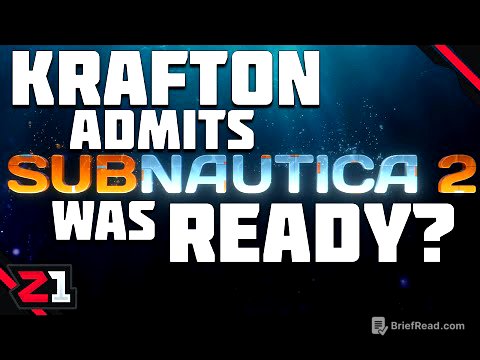 KRAFTON Goes Back ON EVERYTHING ! Does This Mean Subnautica 2 Was Ready For Early Access?