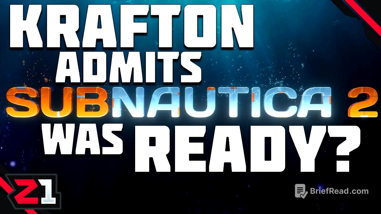 KRAFTON Goes Back ON EVERYTHING ! Does This Mean Subnautica 2 Was Ready For Early Access?