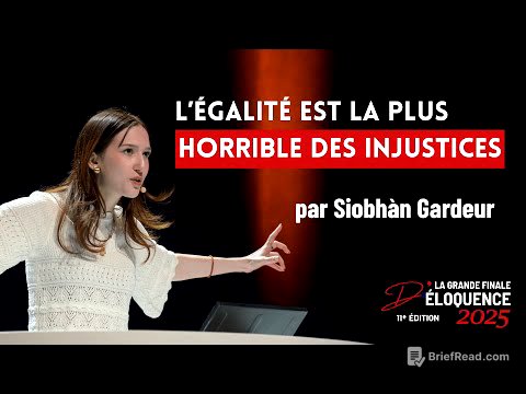 SIOBHÀN GARDEUR - L’égalité est la plus horrible des injustices (GRANDE FINALE D'ÉLOQUENCE 2025)