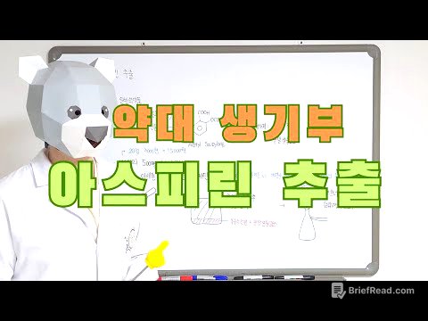 💊 아스피린 역합성 (2) | Acetyl salicylate의 추출