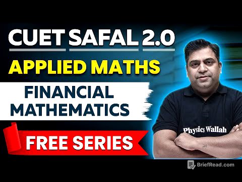 Financial Mathematics | Applied Maths | CUET 2024 | CUET Safal 2.0
