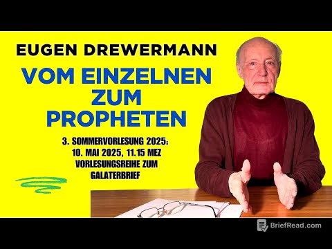 Drewermann: Vom Einzelnen zum Propheten. 3. Sommervorlesung 10. Mai 2025