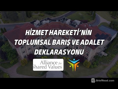 HİZMET HAREKETİ’NİN TOPLUMSAL BARIŞ VE ADALET DEKLARASYONU