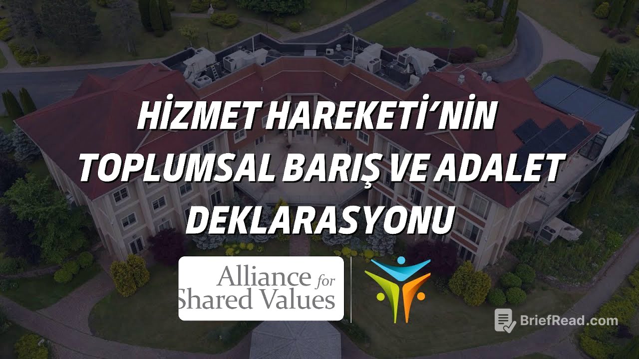HİZMET HAREKETİ’NİN TOPLUMSAL BARIŞ VE ADALET DEKLARASYONU
