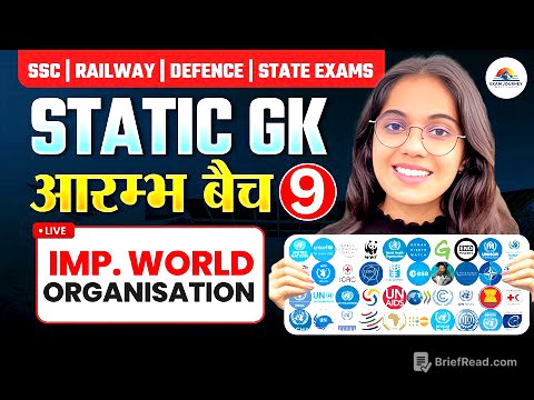 Important World Organizations | Aarambh Batch Class 9 | All Competitive Exams |  Nikita Chaudhary