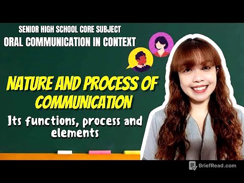 Nature and Process of Communication (Elements and Functions)- Oral Comm for Senior High School