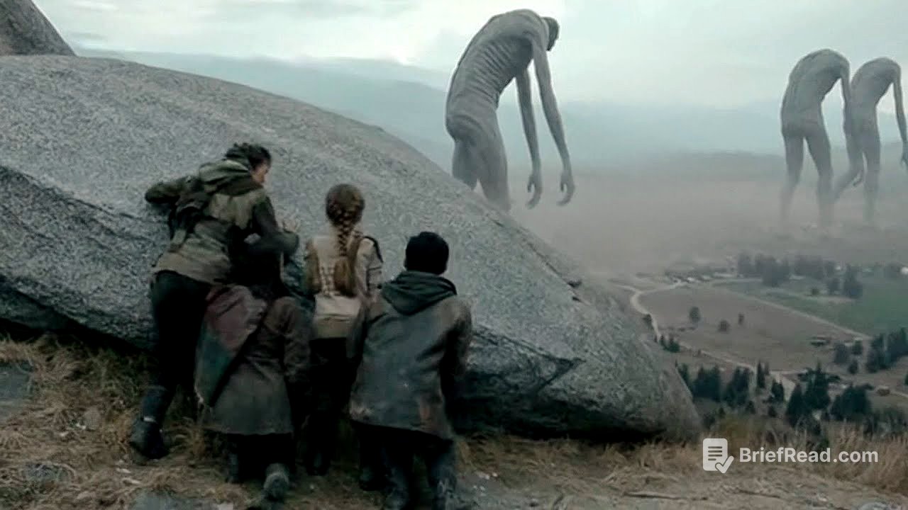Millions Of Giants Invade Earth And Destroy Humanity; The Few Survivors Are Forced To Hide