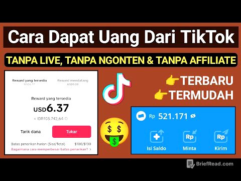 Cara Dapat Uang Di Tiktok Tanpa Live, Tanpa Ngonten & Tanpa Affiliate