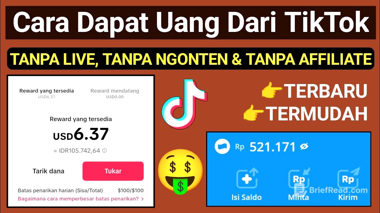Cara Dapat Uang Di Tiktok Tanpa Live, Tanpa Ngonten & Tanpa Affiliate