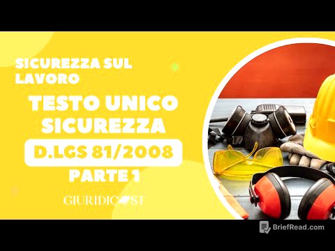 D.Lgs. 81/2008 – Parte 1 – Sicurezza sul lavoro: principi generali, soggetti e obblighi | Concorsi