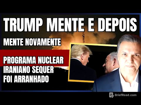 TRUMP MENTE COMO PRESIDENTE: ELE SABE. O PROGRAMA NUCLEAR IRANIANO SOBREVIVEU AO ATAQUE DE ISRAEL!