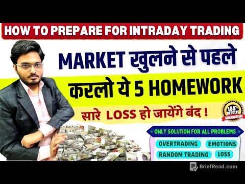 Every Retail Trader Should Know This- Pre Market Homework | Intraday Trading Bank nifty options