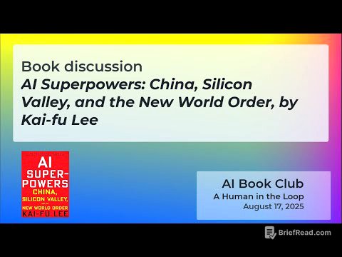 AI Book Club discussion of AI Superpowers: China, Silicon Valley, and the New World Order