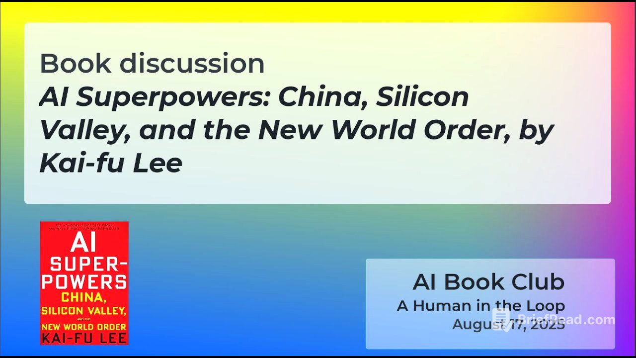AI Book Club discussion of AI Superpowers: China, Silicon Valley, and the New World Order