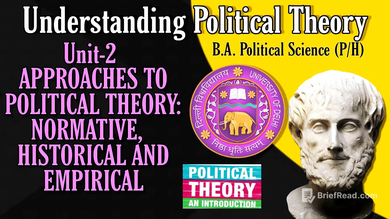 Unit-2
APPROACHES TO POLITICAL THEORY: NORMATIVE, 
HISTORICAL AND EMPIRICAL For DU SOL/NCWEB/REGULAR