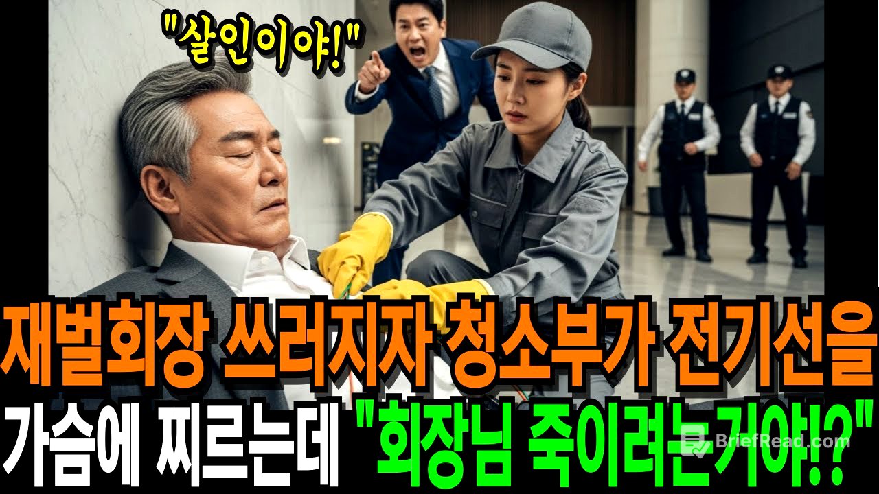 재벌회장 쓰러지자 청소부가 전기선을 가슴에 찔렀다 "회장님 죽이려는거야, 살인자!"라고 비서실장이 소리치는데... 반전사연 | 감동사연 | 오디오북