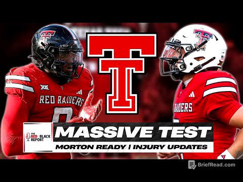 Massive Test For Texas Tech Football | Morton Good To Go at Kansas State?