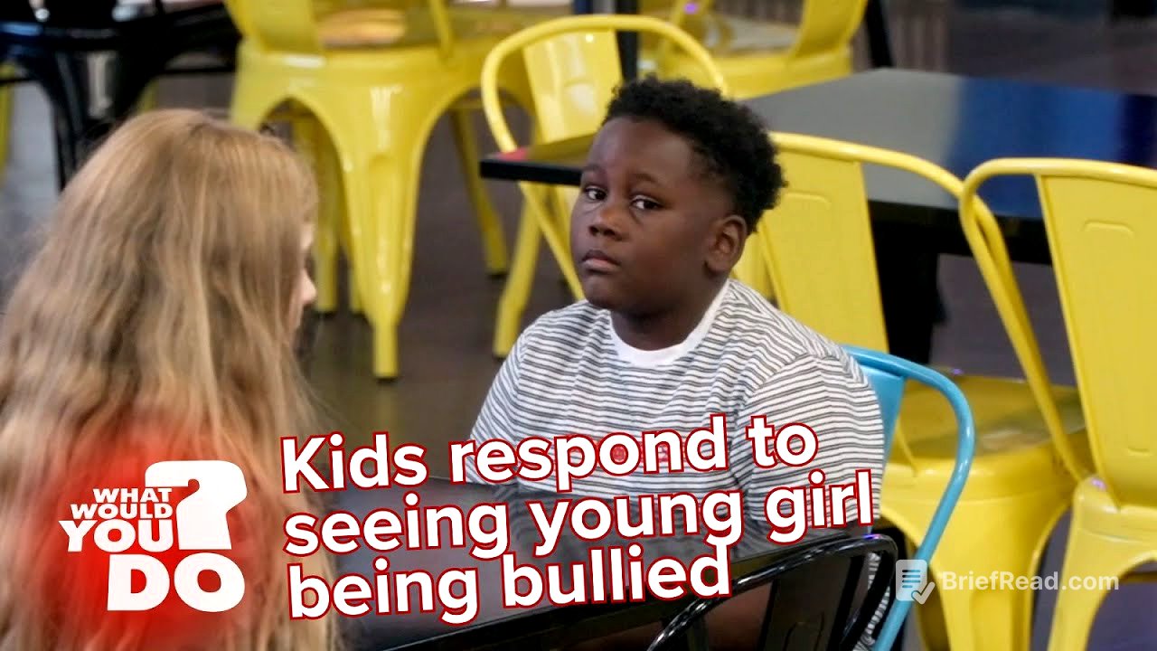 What Would Kids Do? | Kids respond to seeing young girl being bullied