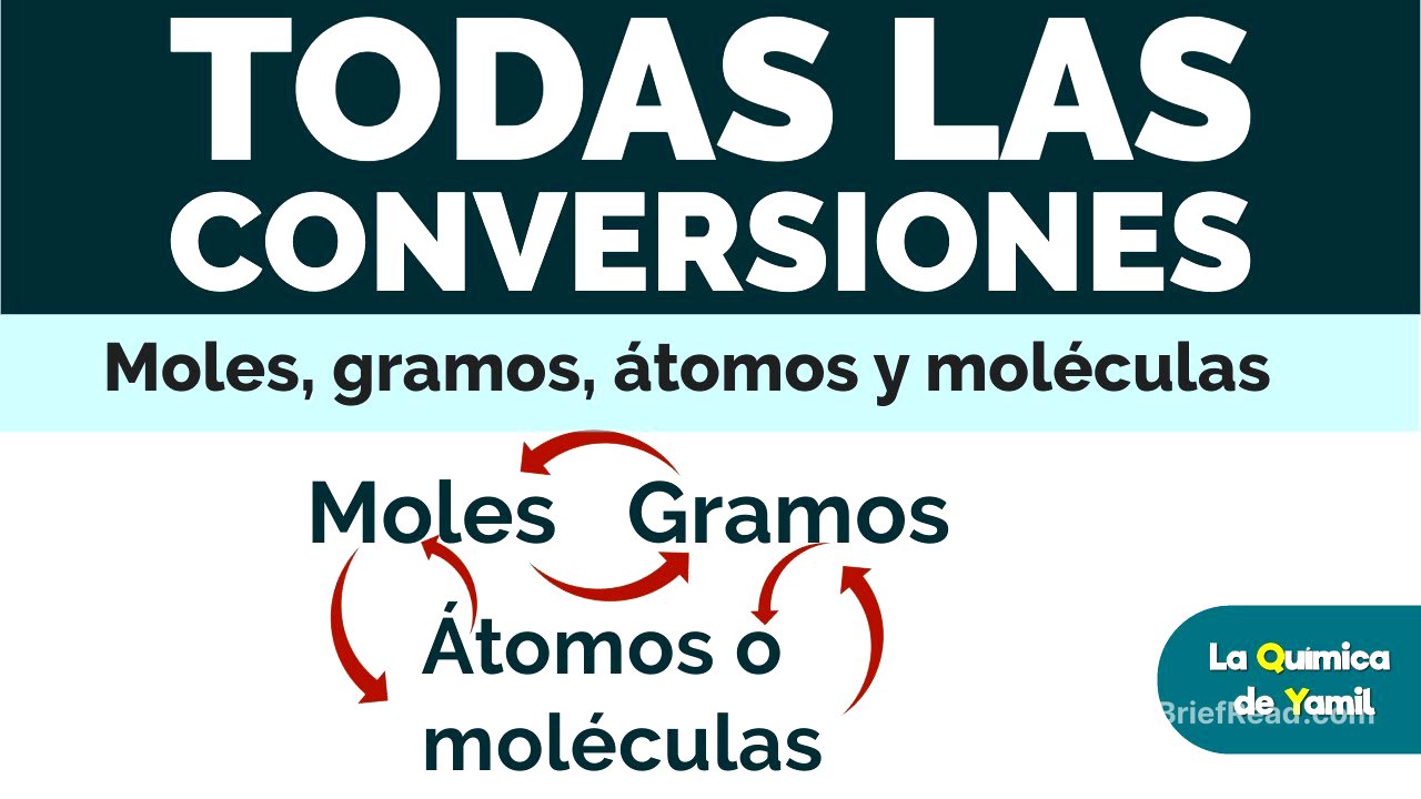 Cómo hacer CONVERSIONES ENTRE MOLES, GRAMOS, ÁTOMOS Y MOLÉCULAS