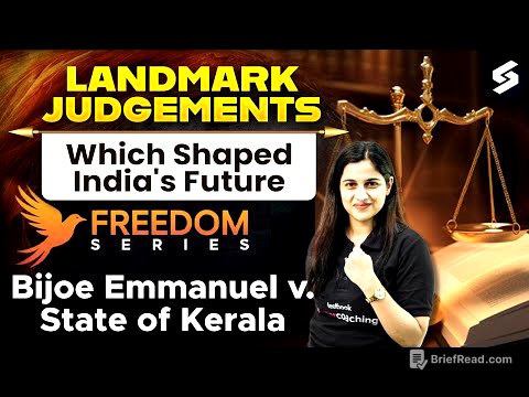 Landmark Judgement in India | Bijoe Emmanuel vs State of Kerala | National Anthem Case | Deeksha Mam