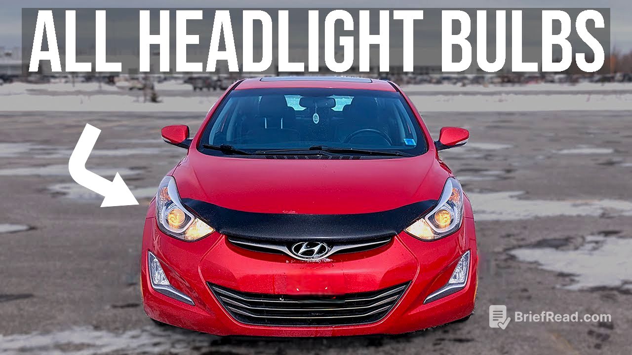 Hyundai Elantra (2011-2016) - Headlight Bulbs Replacement