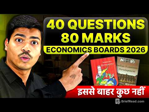 40 Most Expected Questions | 80 Marks | Class 12 Economics Board Exam 2026 | MUST DO QUESTIONS