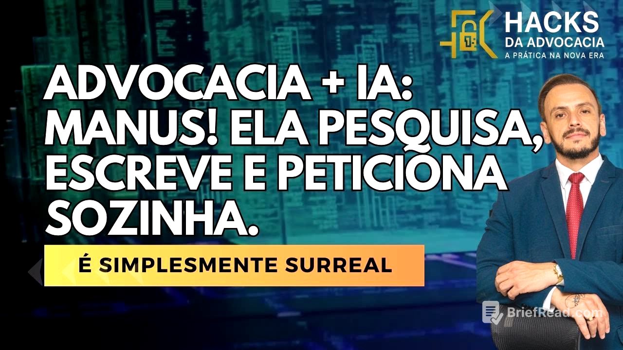 MANUS IA para Advogados - Tutorial do Agende de Inteligência Artificial