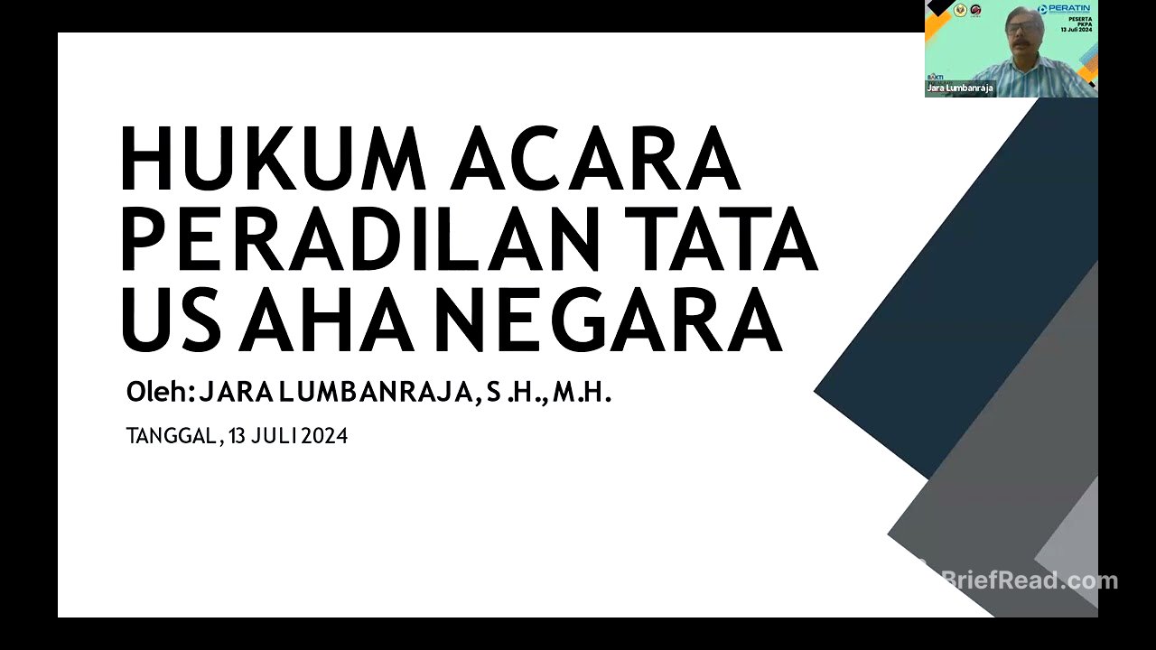 Hukum Acara Peradilan Tata Usaha Negara