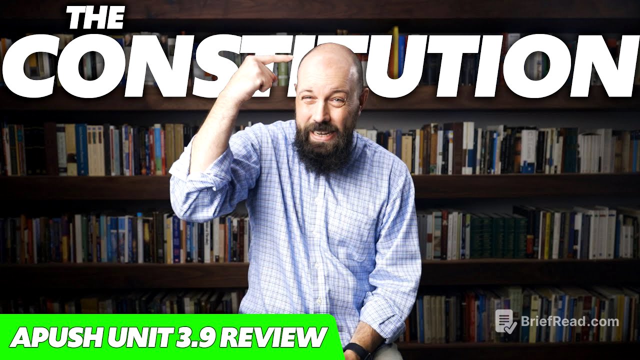 The CONSTITUTION [APUSH Review Unit 3 Topic 9 (3.9)] Period 3: 1754-1800