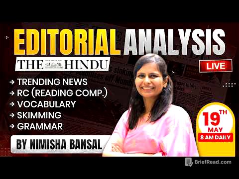 The Hindu Editorial Analysis | 19 May 2026 | Nimisha Bansal | Vocab, Grammar, Reading + Skimming