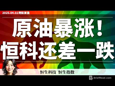 【港股】刚刚止盈多仓！别急着抄底 恒科真正机会在这里｜4月2日复盘 #恒生指数 #恒生科技