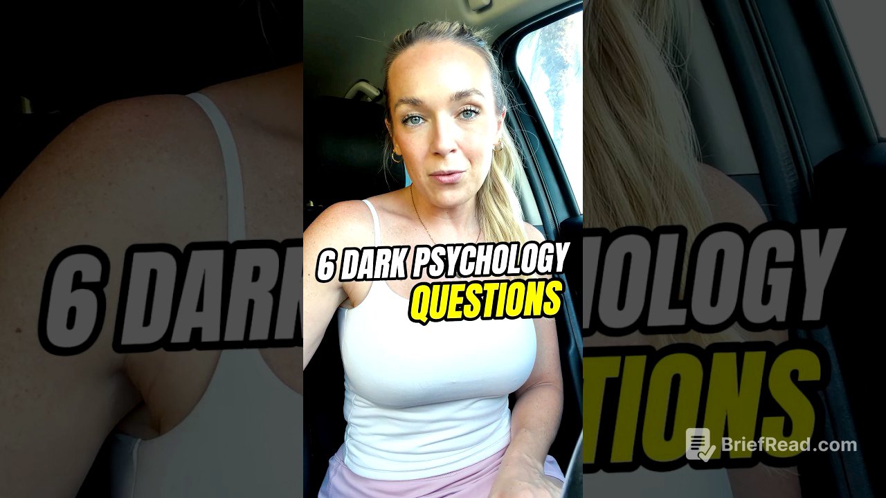 🧠 6 Dark Psychology questions