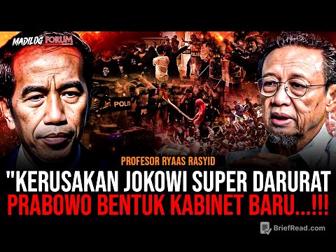 RYAAS RASYID: KEBENARAN TAK PERNAH MENANG DI DPR