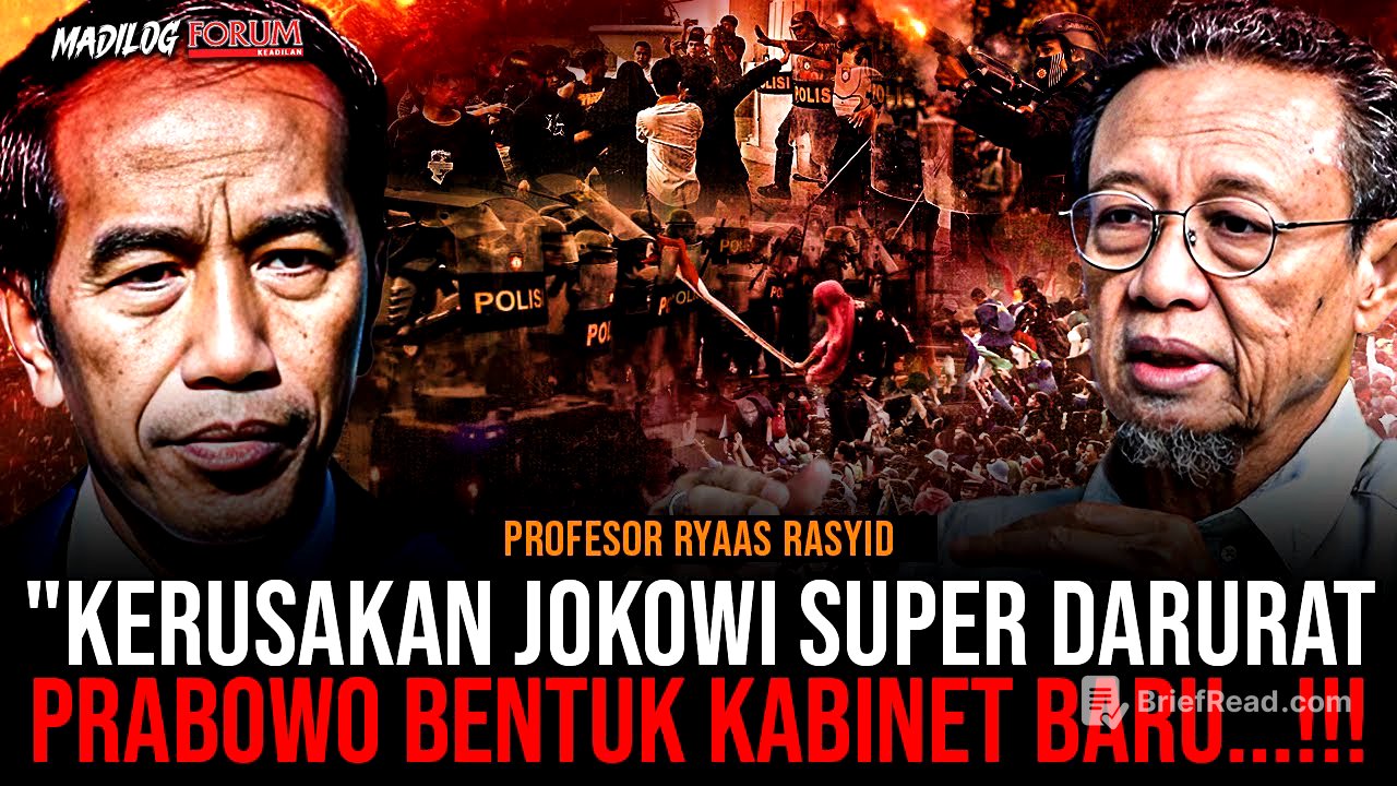 RYAAS RASYID: KEBENARAN TAK PERNAH MENANG DI DPR