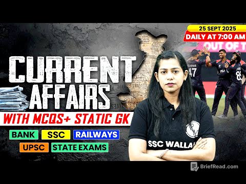 Current Affairs Today | 25 September Current Affairs 2025 | Daily Current Affairs | By Krati Mam