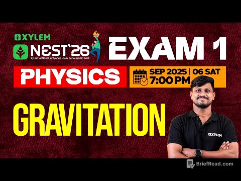 NEST 26 Exam 1: Physics | Gravitation | Xylem NEST