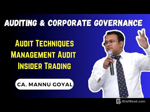 Audit Techniques, Management Audit and Insider Trading by CA. Mannu Goyal