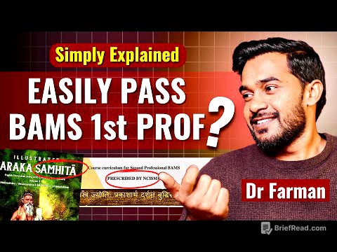 How to Study for BAMS 1st prof? Farman sir