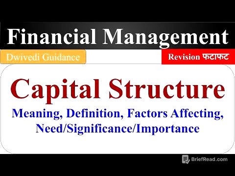 Capital Structure, Meaning, need, factor, capital structure in hindi, Financial Management, BBA, MBA