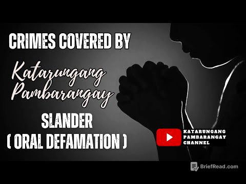 Oral Defamation o Slander, sakop ba ng katarungang pambarangay?