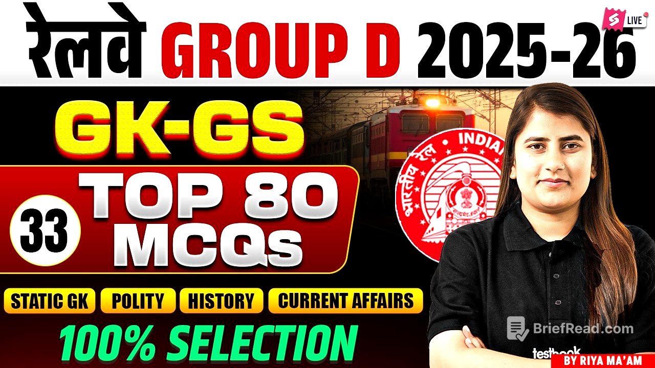 RRB Group D GK-GS Practice Set Questions | Group D Static GK Class 2026 | Group D Class By RIYA MAAM