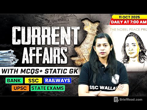 Current Affairs Today | 11 October Current Affairs 2025 | Daily Current Affairs | By Krati Mam