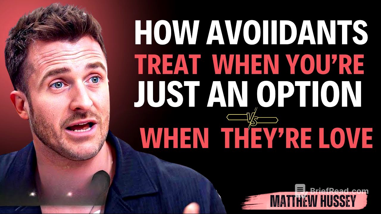“How Avoidants Treat You When You’re Just an Option vs When They’re in Love || Matthew Hussey ||