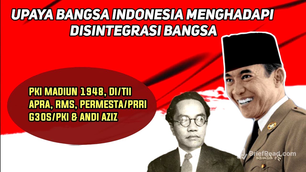 UPAYA BANGSA INDONESIA MENGHADAPI DISINTEGRASI BANGSA | Sejarah SMK/SMA