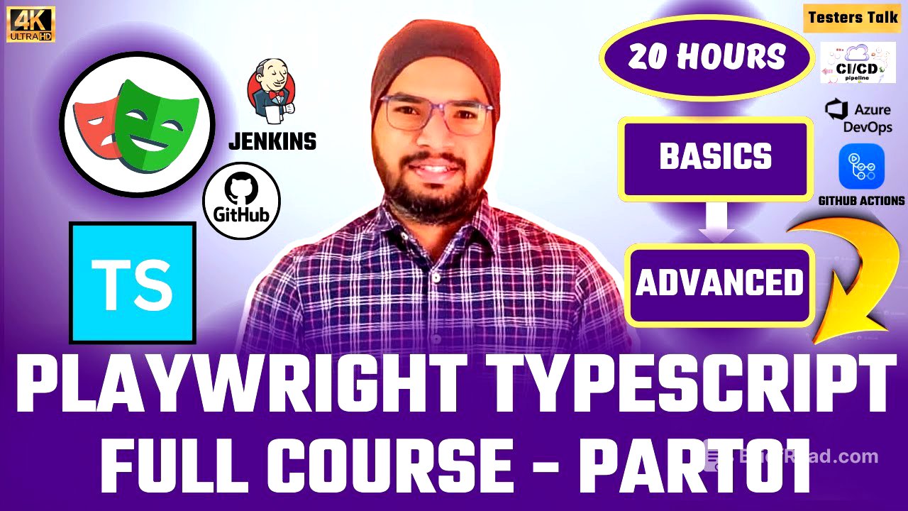 #1 Playwright Automation Using TypeScript Full Course 2025 | Playwright TypeScript Beginner Tutorial