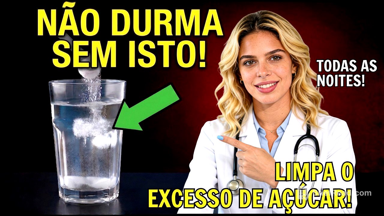 Não DURMA sem BEBER isto! Só 1 COPO Limpa o AÇÚCAR no Sangue (DIABETES) | Dra. Laura Maris