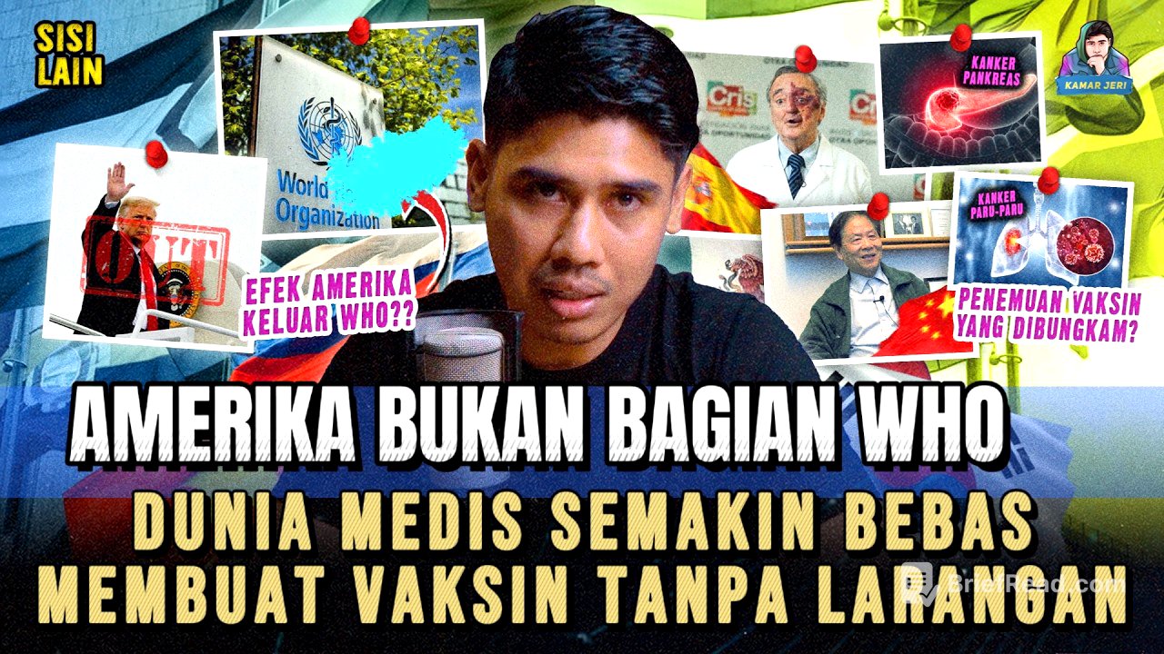 AMERIKA KELUAR DARI WHO ! PEMBUATAN VANKSIN & OBAT KANKER SEMAKIN BEBAS