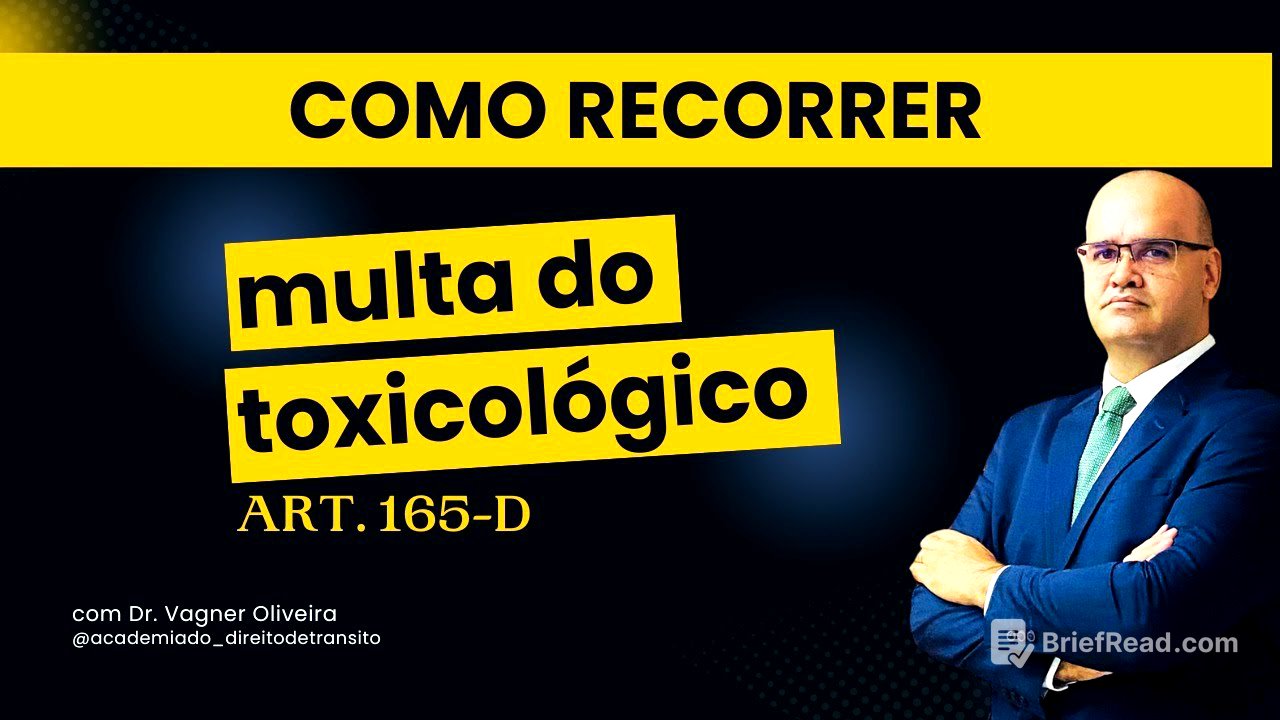 COMO RECORRER A MULTA DO TOXICOLÓGICO - ART. 165-D