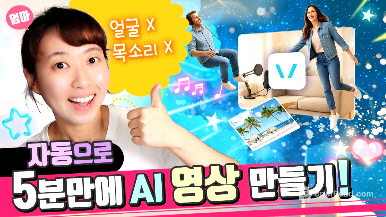 사진이나 동영상 없이 AI로 영상 만들기. 설치 없이 쇼츠 5분만에 뚝딱!  Vrew 소개 및 브루 기본 사용법. AI로 대본쓰기, 자동 자막, 사진 생성 등등.