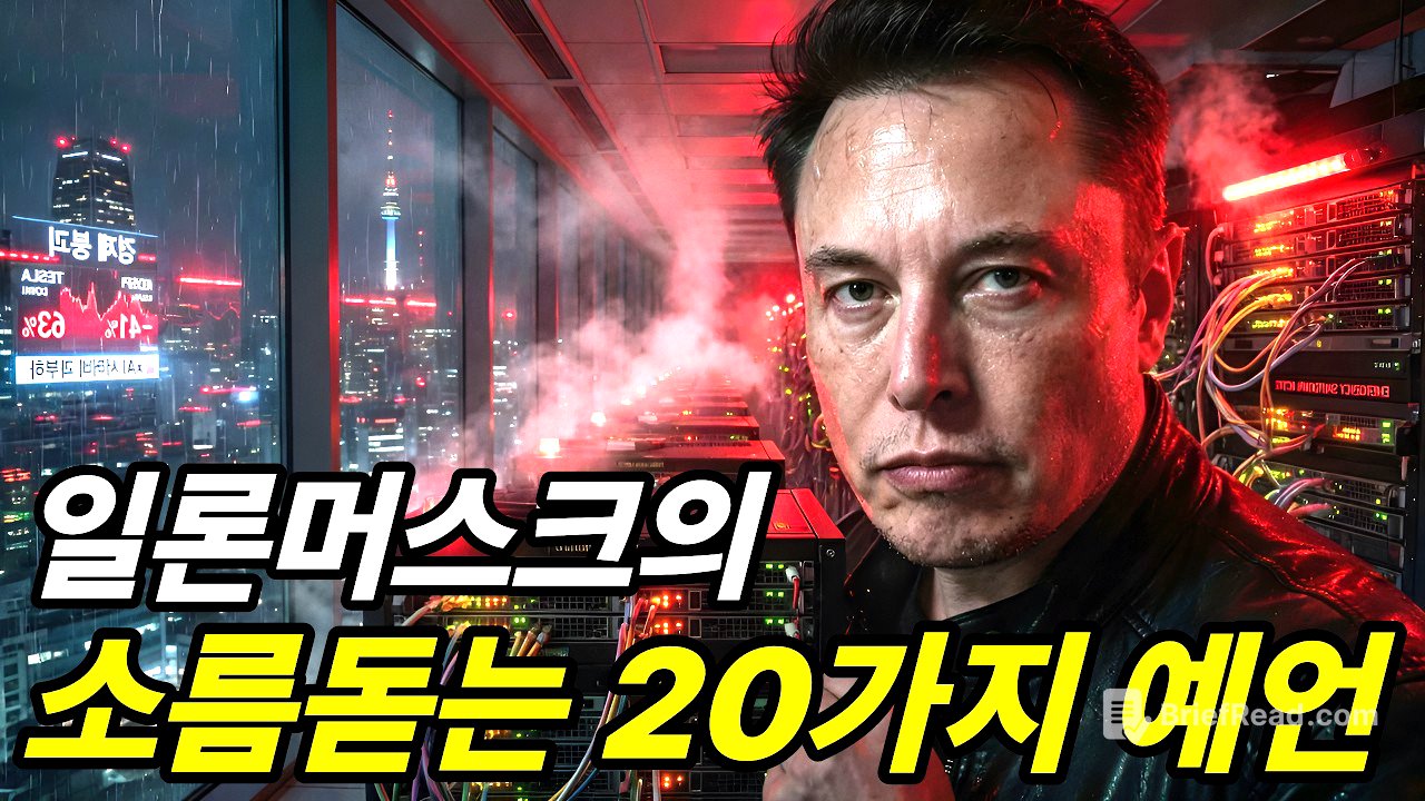 일론머스크가 전하는 소름돋는  미래 예측 20가지